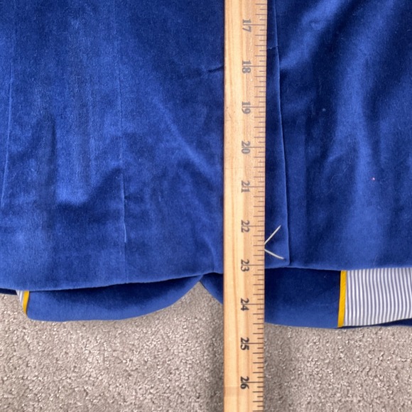 Talbots Blazer Women 14P Cobalt Blue Velvet Aberdeen Holiday Preppy Jacket NWT - Picture 10 of 11